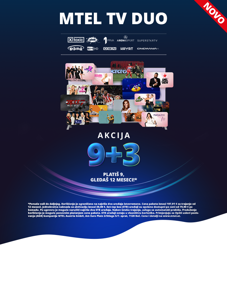 MTEL TV DUO 9+3